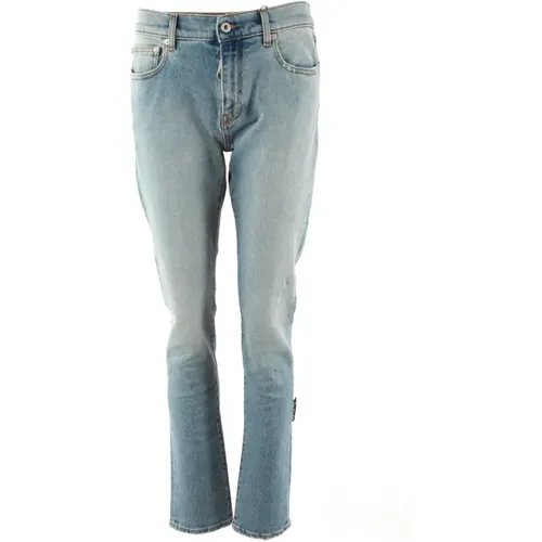 Skinny Jeans for Men , male, Sizes: W32, W33 - Off White - Modalova