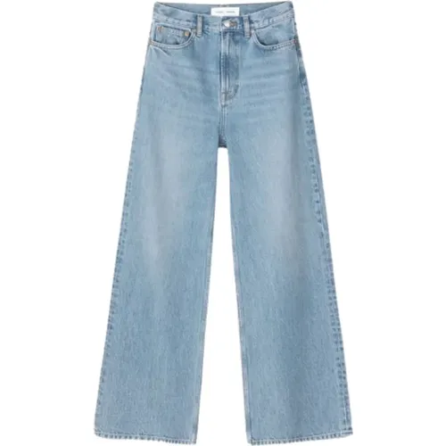 Cropped High Waist Wide Leg Jeans , female, Sizes: W24, W25, W28 - Samsøe Samsøe - Modalova