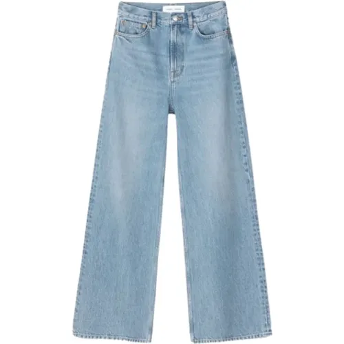 Cropped High Waist Wide Leg Jeans , female, Sizes: W25 - Samsøe Samsøe - Modalova