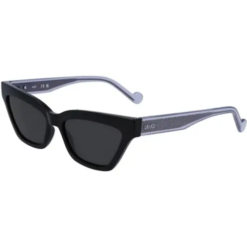 Schwarze klassische Sonnenbrille für Frauen UV-Schutz - Liu Jo - Modalova