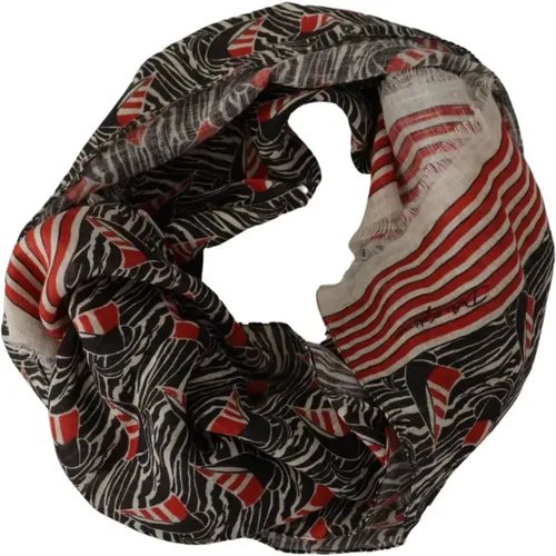 Mens Stripe Print Linen Scarf , male, Sizes: ONE SIZE - Dolce & Gabbana - Modalova