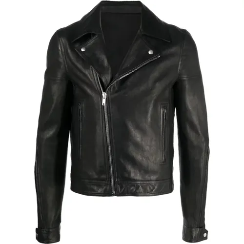 Leather Jacket 09 , male, Sizes: L, 3XL, 2XL - Rick Owens - Modalova