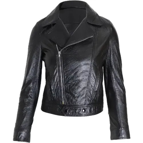 Pre-owned Leather outerwear , female, Sizes: M - Saint Laurent Vintage - Modalova