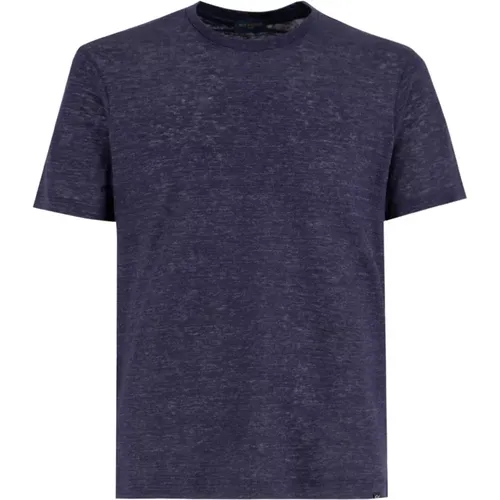 Linen Crewneck T-Shirt für Herren , Herren, Größe: XL - PAUL & SHARK - Modalova