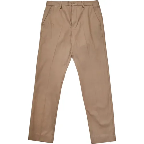 Beige Straight Chino Pants , male, Sizes: W30 - Selected Homme - Modalova