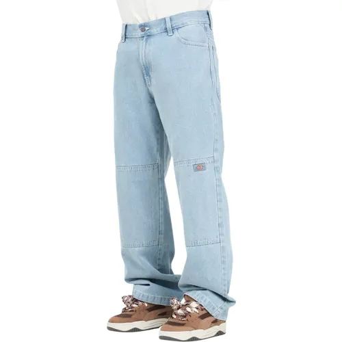 Cargo Denim Jeans mit Knie Patches , Herren, Größe: W30 - Dickies - Modalova