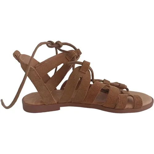 Casual Camel Wildleder Damen Sandalen , Damen, Größe: 37 EU - MTNG - Modalova