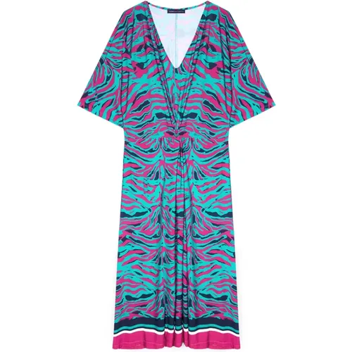 Jerseykleid mit Animal-Print , Damen, Größe: M - Fiorella Rubino - Modalova