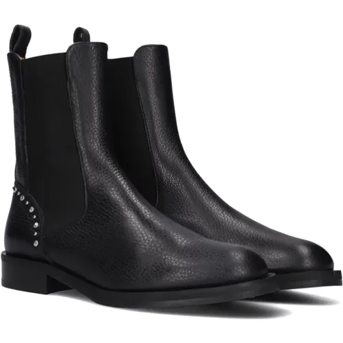 Schwarze Leder Chelsea Boots , Damen, Größe: 38 EU - Stefano Lauran - Modalova