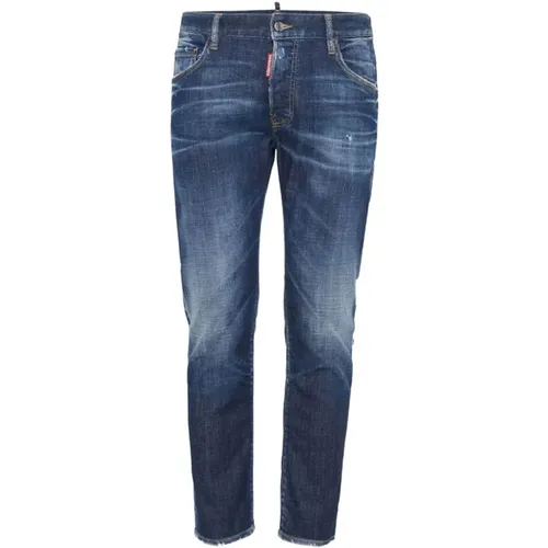 Blaue Faded Skinny Jeans Dsquared2 - Dsquared2 - Modalova