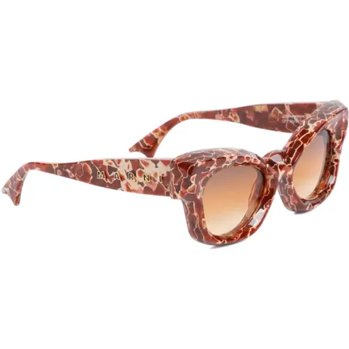 Multicolour Butterfly Frame Sunglasses , female, Sizes: ONE SIZE - Marni - Modalova