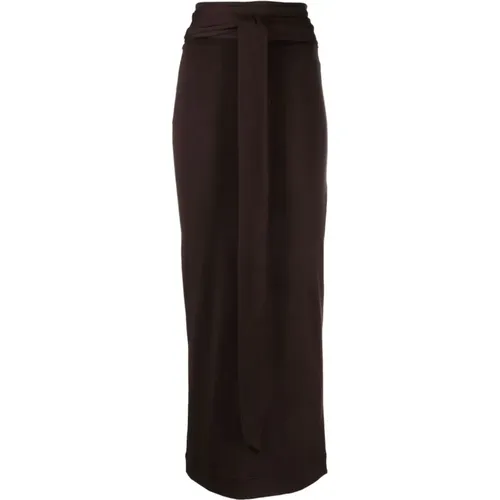 Wool Skirts with Detachable Belt , female, Sizes: S, M - Dolce & Gabbana - Modalova