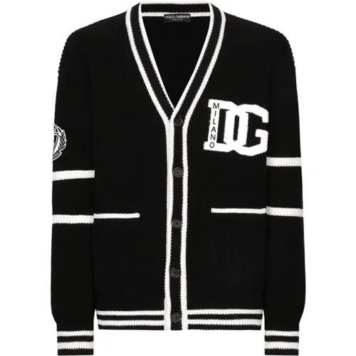 Cardigan Sweaters , male, Sizes: L, M - Dolce & Gabbana - Modalova