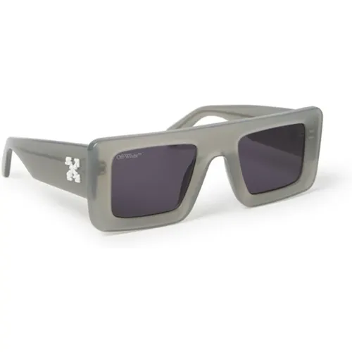 Seattle Rectangular Sunglasses , unisex, Sizes: 54 MM - Off White - Modalova