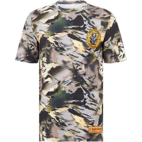 Camo Logo Upgrade Tee , male, Sizes: M, L - Heron Preston - Modalova