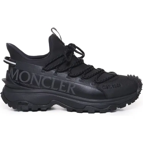 Schwarze Sneakers mit Logo Motif , Herren, Größe: 40 EU - Moncler - Modalova