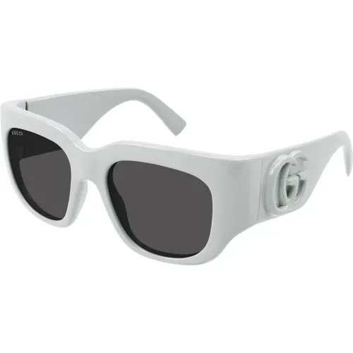 Stylish Grey Sunglasses with Accessories , female, Sizes: 53 MM - Gucci - Modalova