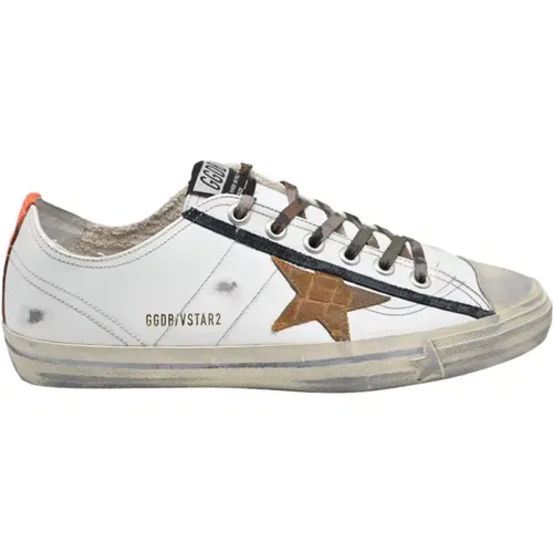 Brown V Star 2 Sneakers , male, Sizes: 9 UK - Golden Goose - Modalova