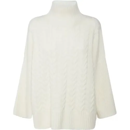 Cable Knit Cashmere Turtleneck Sweater , female, Sizes: M - Max Mara - Modalova