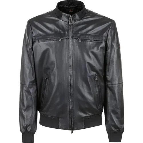 Schwarzer Bomber Nappa Mantel , Herren, Größe: 2XL - Peuterey - Modalova