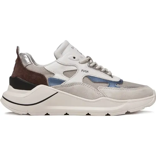 MultiColour Sneakers with Leather and Suede Details , female, Sizes: 4 UK - D.a.t.e. - Modalova