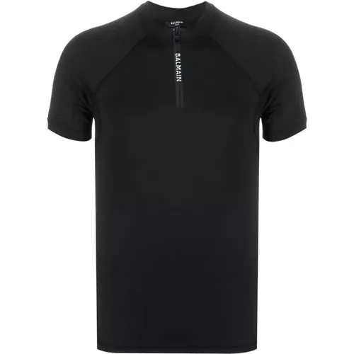 Raglan short sleeves t-shirt , male, Sizes: M, L, 2XL, XL, S - Balmain - Modalova