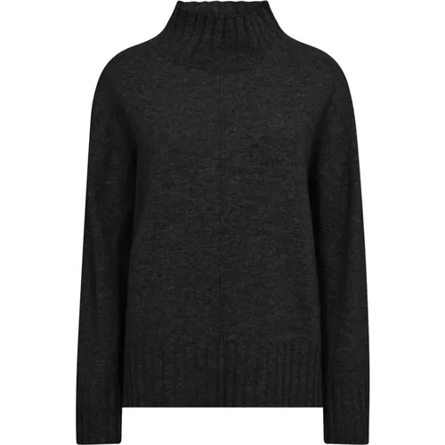 Cashmere Highneck Strickpullover Schwarz , Damen, Größe: M - MOS MOSH - Modalova