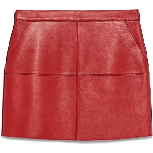 Lambskin Panelled Leather Skirt , female, Sizes: XS - P.a.r.o.s.h. - Modalova