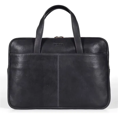 Leather Laptop Bag , male, Sizes: ONE SIZE - Howard London - Modalova