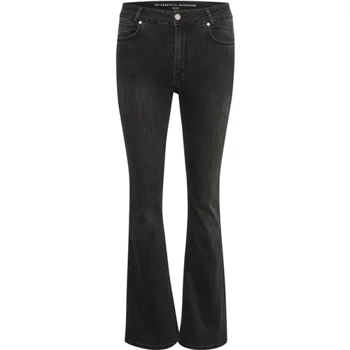 High Bootcut Wash Pants , female, Sizes: W25 L32, W26 L34, W32 L32, W24 L32, W33 L32, W33 L34, W32 L34, W29 L32, W31 L34, W29 L34, W31 L32, W34 L32, W - My Essential Wardrobe - Modalova