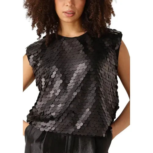 Sequin Bo Bluse Elegante Abend Top - Co'Couture - Modalova