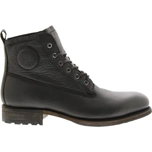 Gm09 Schwarz - hohe Schnürstiefel , Herren, Größe: 48 EU - Blackstone - Modalova