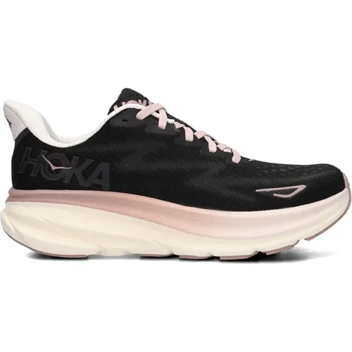 Schwarze Textil-Sneakers Clifton 9 , Damen, Größe: 42 EU - Hoka One One - Modalova