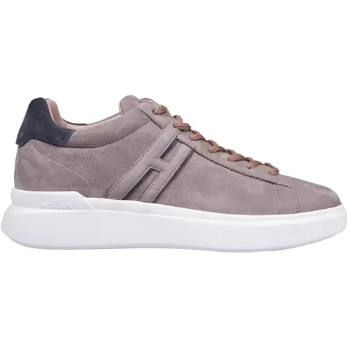 Braune Sneakers mit Logodetail , Herren, Größe: 43 EU - Hogan - Modalova