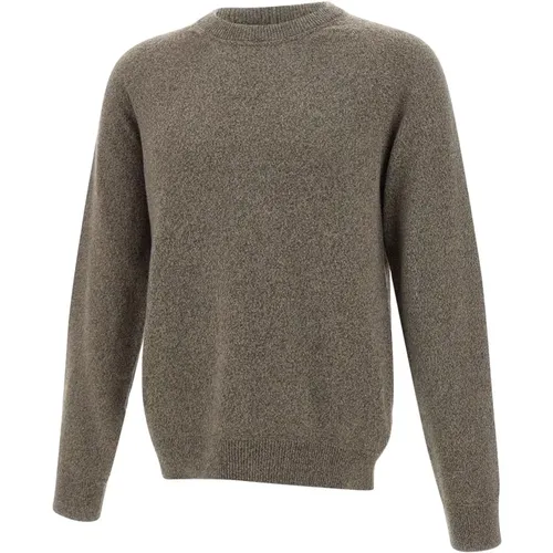 Merinowolle Rundhalsausschnitt Pullover Taupe , Herren, Größe: S - Paul Smith - Modalova