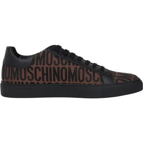 Casual Braune Sneakers für Herren , Herren, Größe: 42 EU - Moschino - Modalova