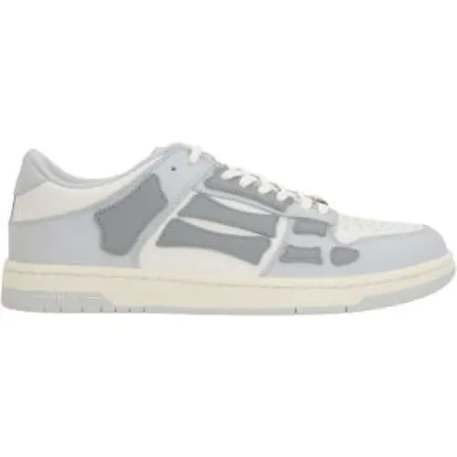 Graue Low-Top Sneakers mit Weißen Details , Herren, Größe: 42 EU - Amiri - Modalova