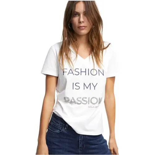 Weiße Damen T-Shirt , Damen, Größe: L - Lola Casademunt - Modalova