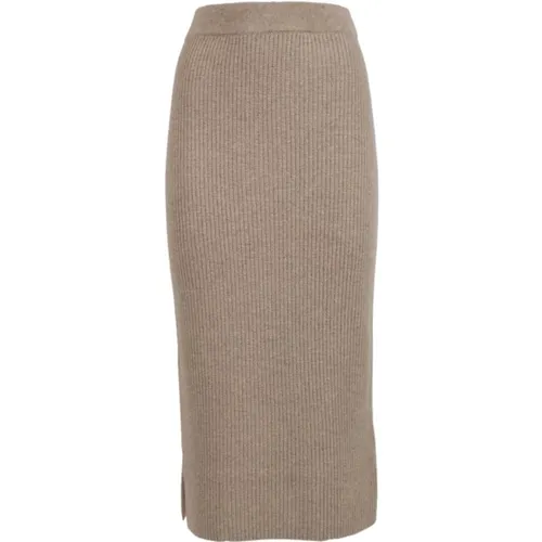 Midi Skirt Solid Color , female, Sizes: M, S, L - Iblues - Modalova