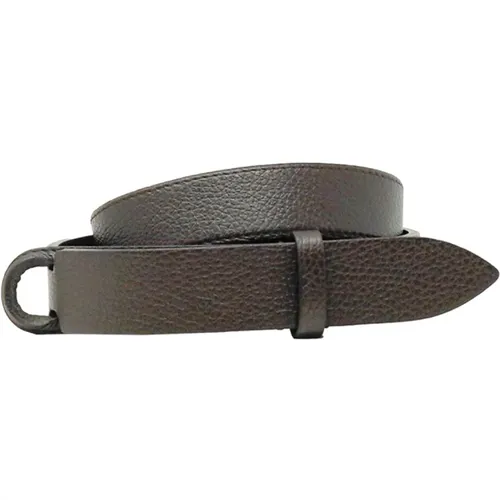 Hammered Dark Leather Belt , male, Sizes: ONE SIZE - Orciani - Modalova