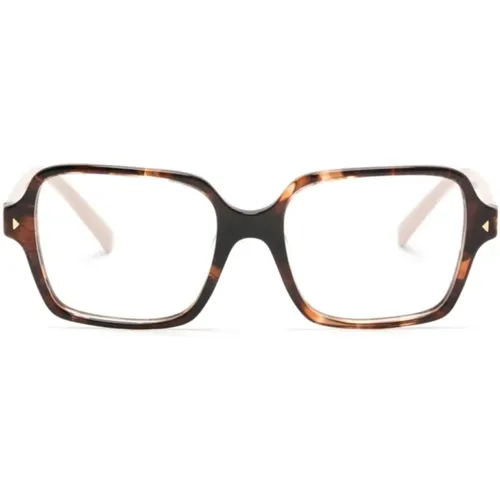 Braun/Havanna Optische Brille , Damen, Größe: 53 MM - Prada - Modalova