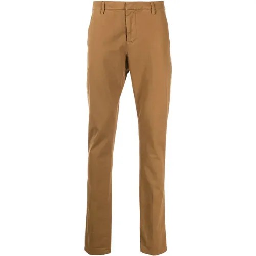 Casual Mustard Chinos Pants , male, Sizes: W40 - Dondup - Modalova