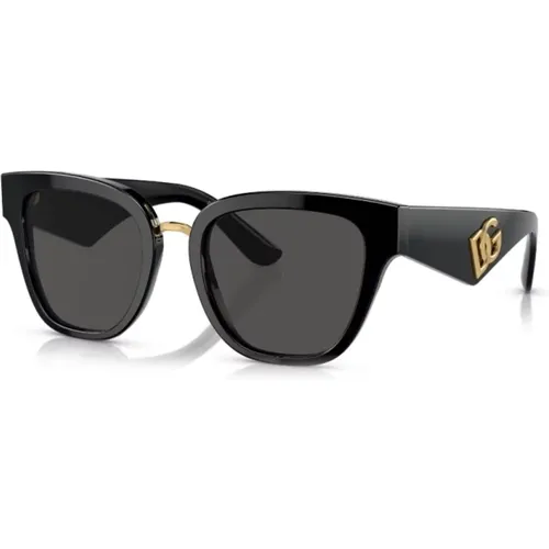Schwarze Sonnenbrille mit Original-Etui , Damen, Größe: 51 MM - Dolce & Gabbana - Modalova