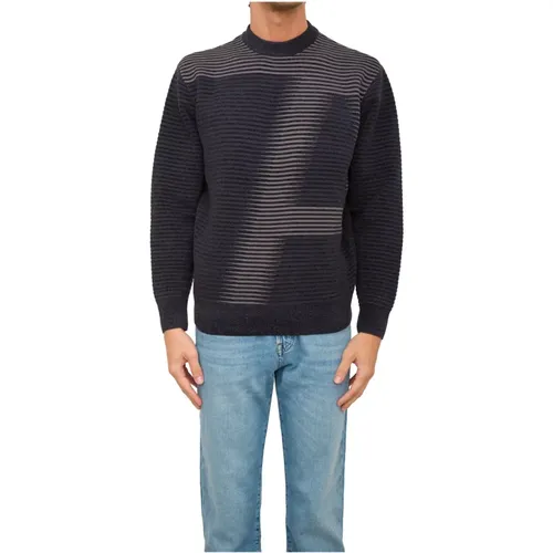 Blauer Pullover Sweater , Herren, Größe: M - Armani Exchange - Modalova