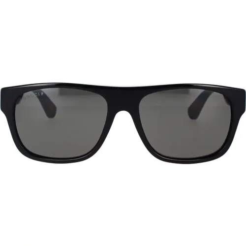 Iconische quadratische Sonnenbrille mit polarisierten Gläsern , Herren, Größe: 56 MM - Gucci - Modalova