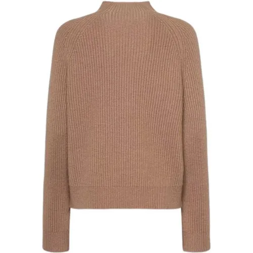 Kamelwolle Kaschmir Pullover , Damen, Größe: L - Max Mara Studio - Modalova