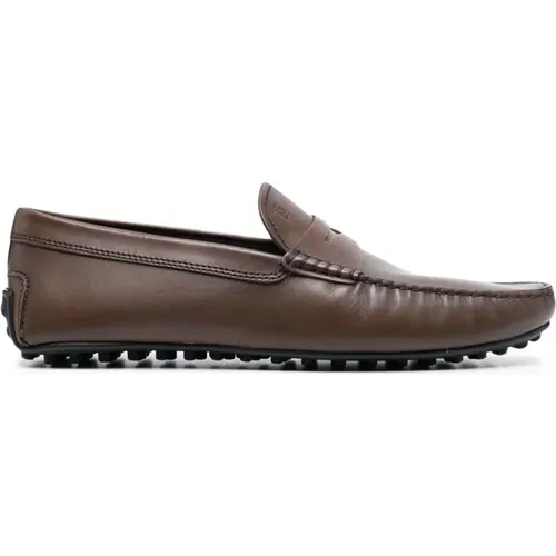 Embossed-Logo Loafers , male, Sizes: 10 1/2 UK, 9 UK, 7 1/2 UK - TOD'S - Modalova