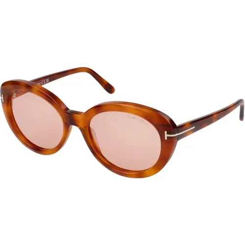 Stylische Sonnenbrille Ft1009 , Damen, Größe: 55 MM - Tom Ford - Modalova