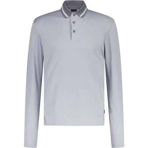 Breathable Polo Shirt with Striped Collar and Button Placket , male, Sizes: S, 3XL - Hugo Boss - Modalova