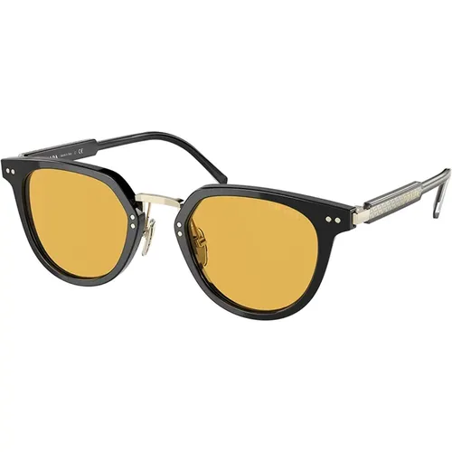 Stylish Sunglasses in and Yellow , male, Sizes: 49 MM - Prada - Modalova
